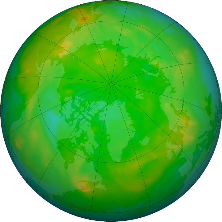 Arctic ozone map for 19 June 2011